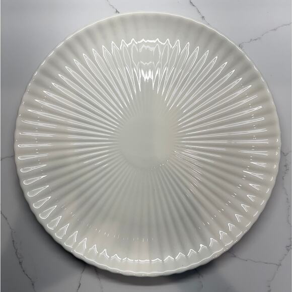 VINTAGE/MCM - 14" Ernest Sohn Creations, Ribbed Porcelain Serving Platter - Picture 1 of 7